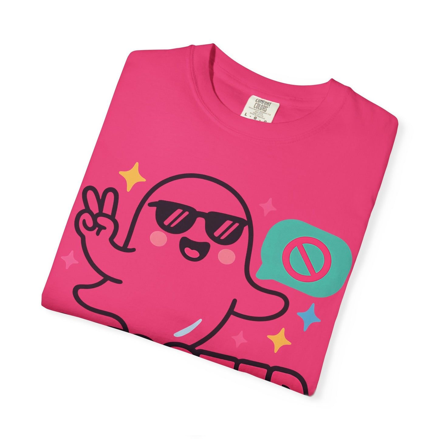 Ghosted Him IRL: Trendy Cartoon Ghost Illustration Comfort Colors Single Ladies
