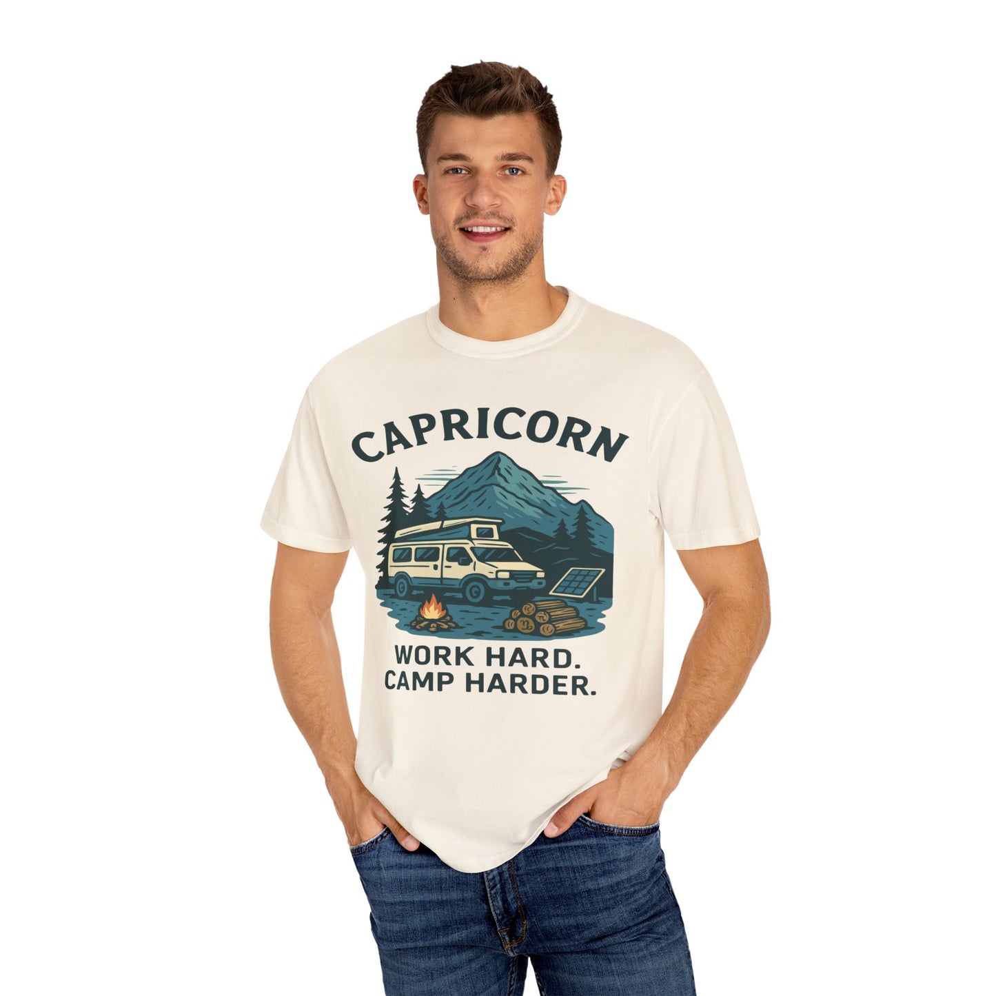Capricorn Camping Adventure Comfort Colors T-shirt