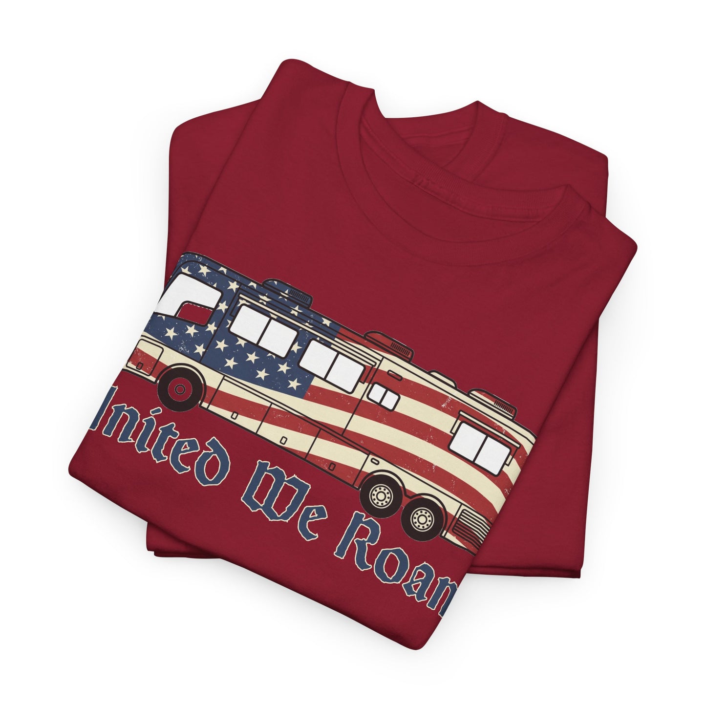 United We Roam Class A RV | Patriotic Camper Tee