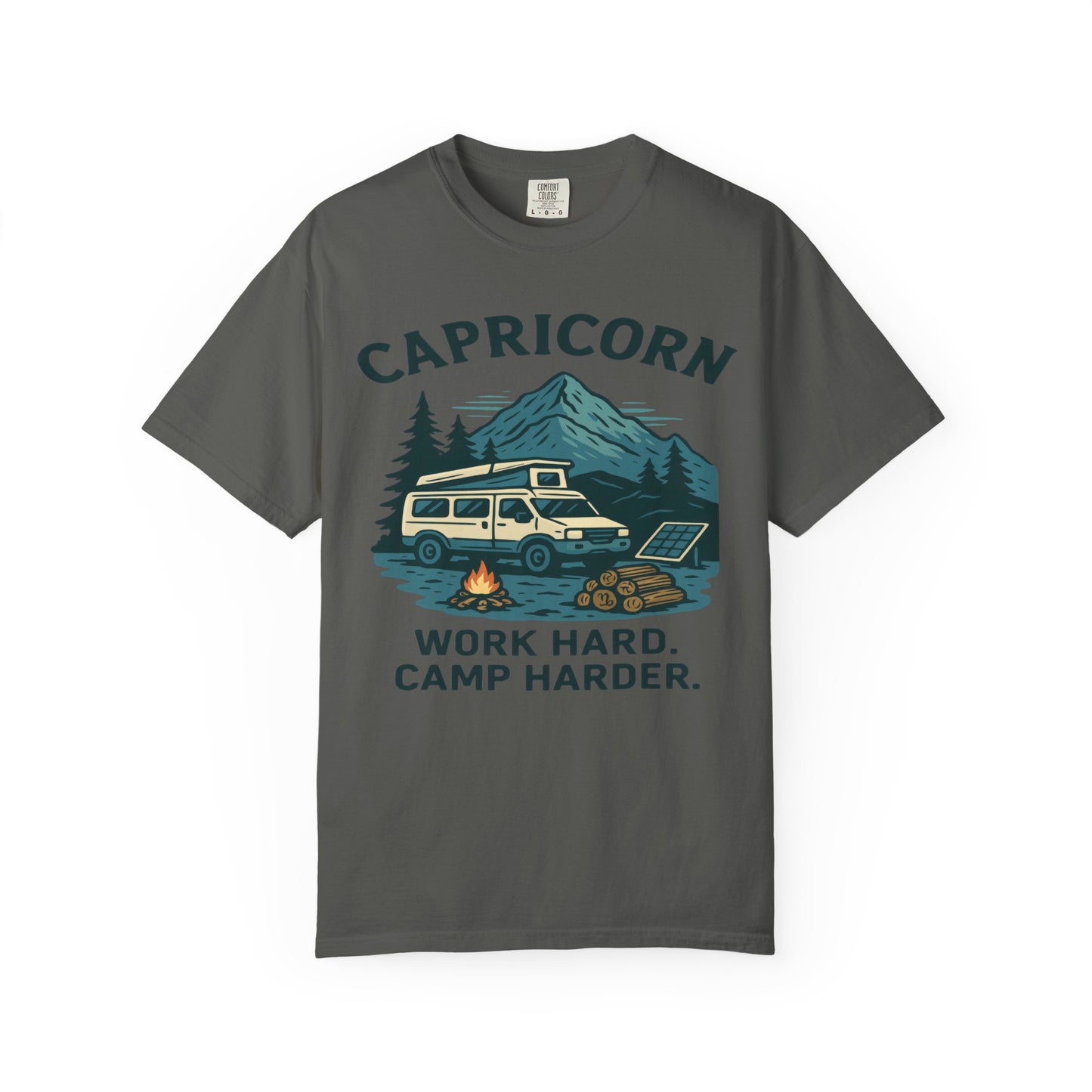 Capricorn Camping Adventure Comfort Colors T-shirt