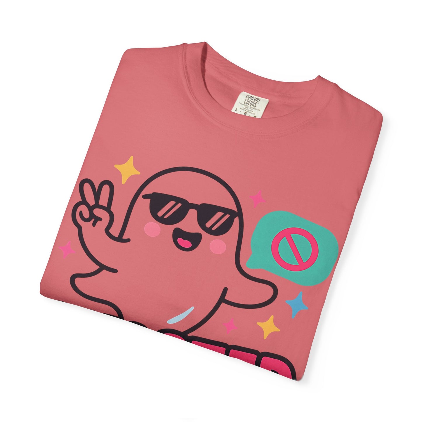 Ghosted Him IRL: Trendy Cartoon Ghost Illustration Comfort Colors Single Ladies