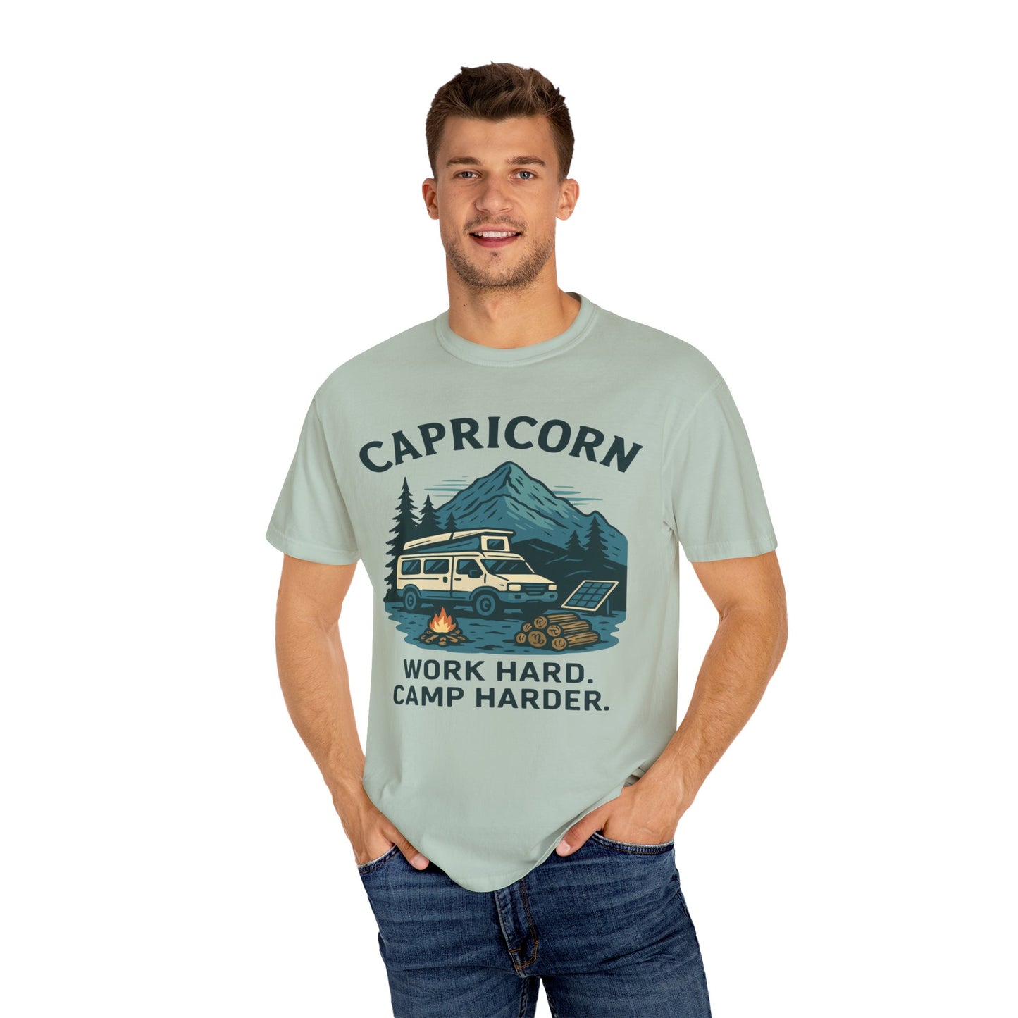 Capricorn Camping Adventure Comfort Colors T-shirt
