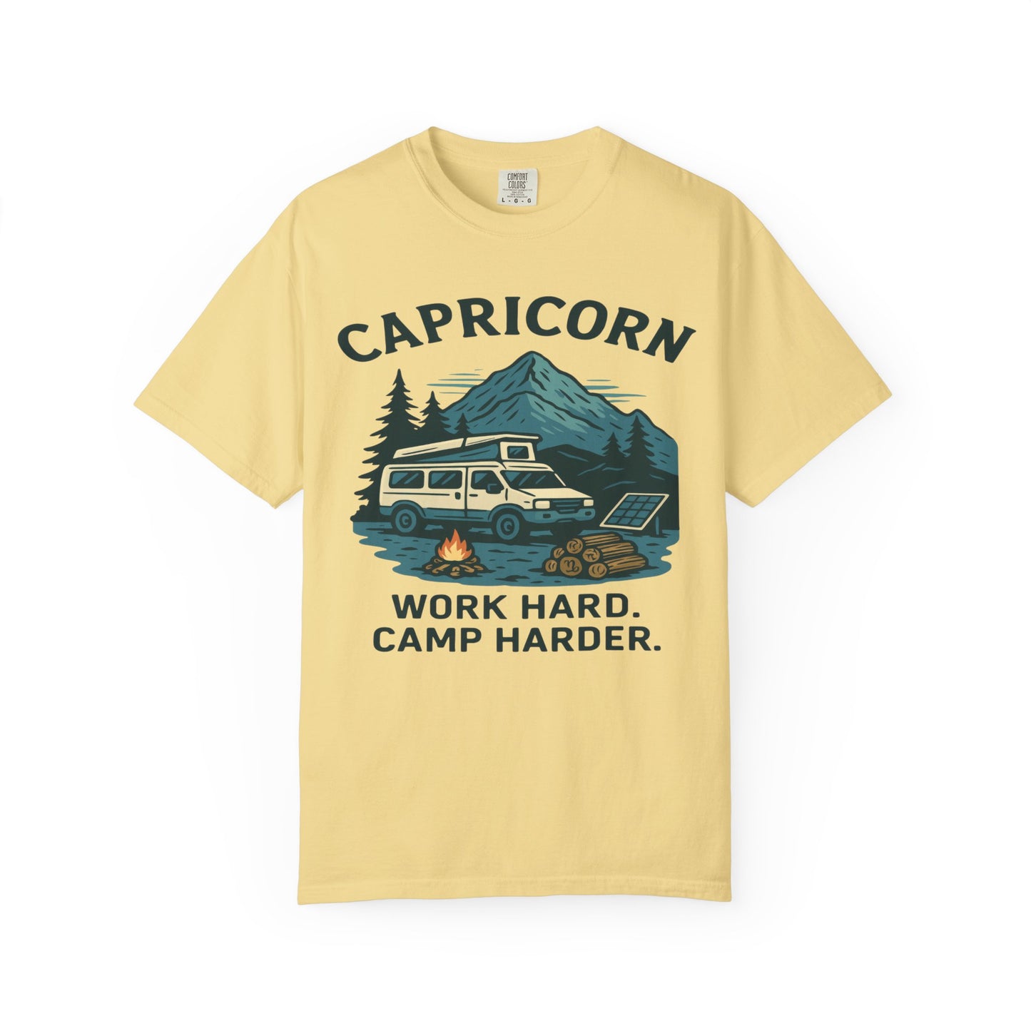 Capricorn Camping Adventure Comfort Colors T-shirt