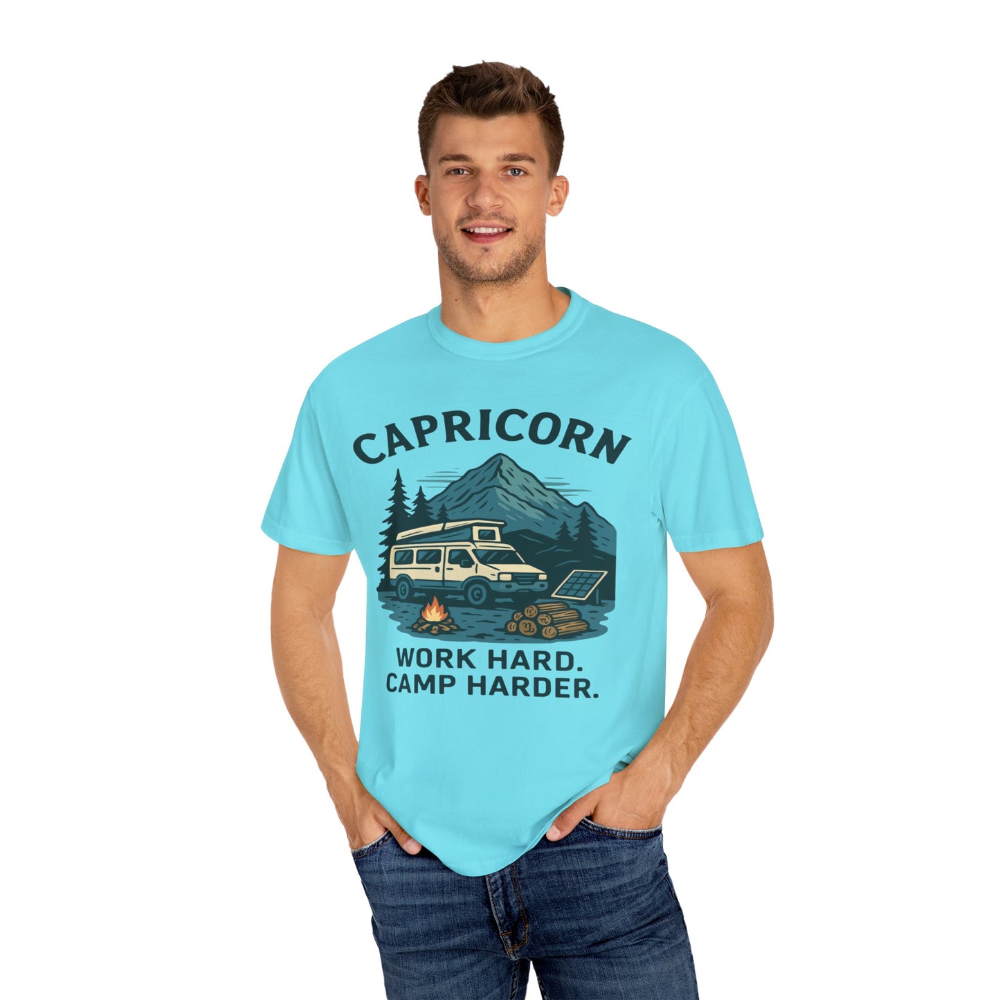 Capricorn Camping Adventure Comfort Colors T-shirt