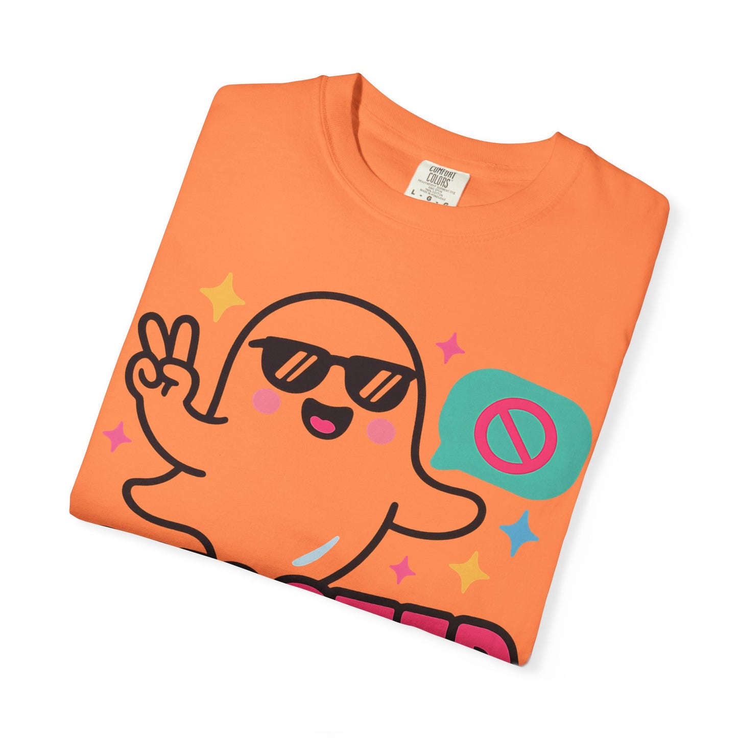 Ghosted Him IRL: Trendy Cartoon Ghost Illustration Comfort Colors Single Ladies