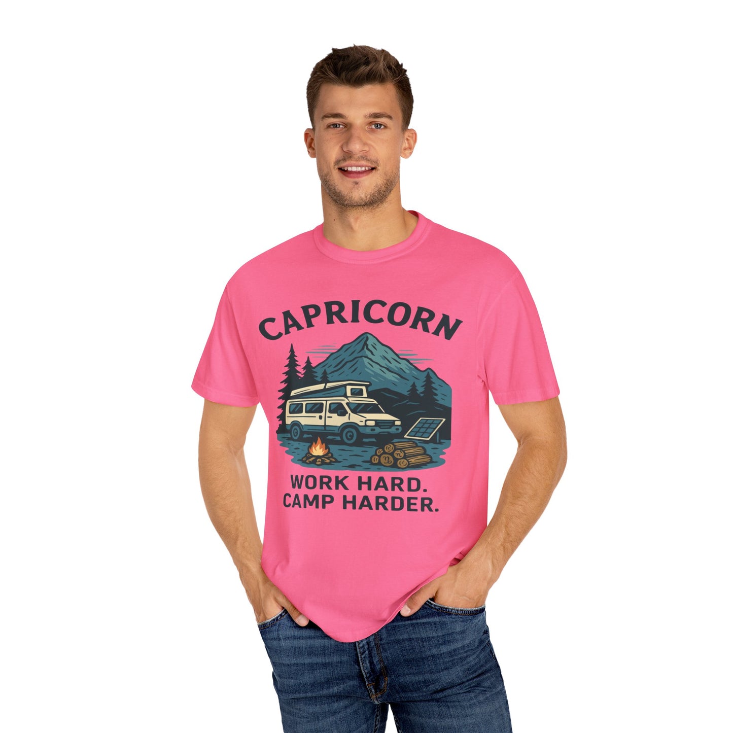 Capricorn Camping Adventure Comfort Colors T-shirt