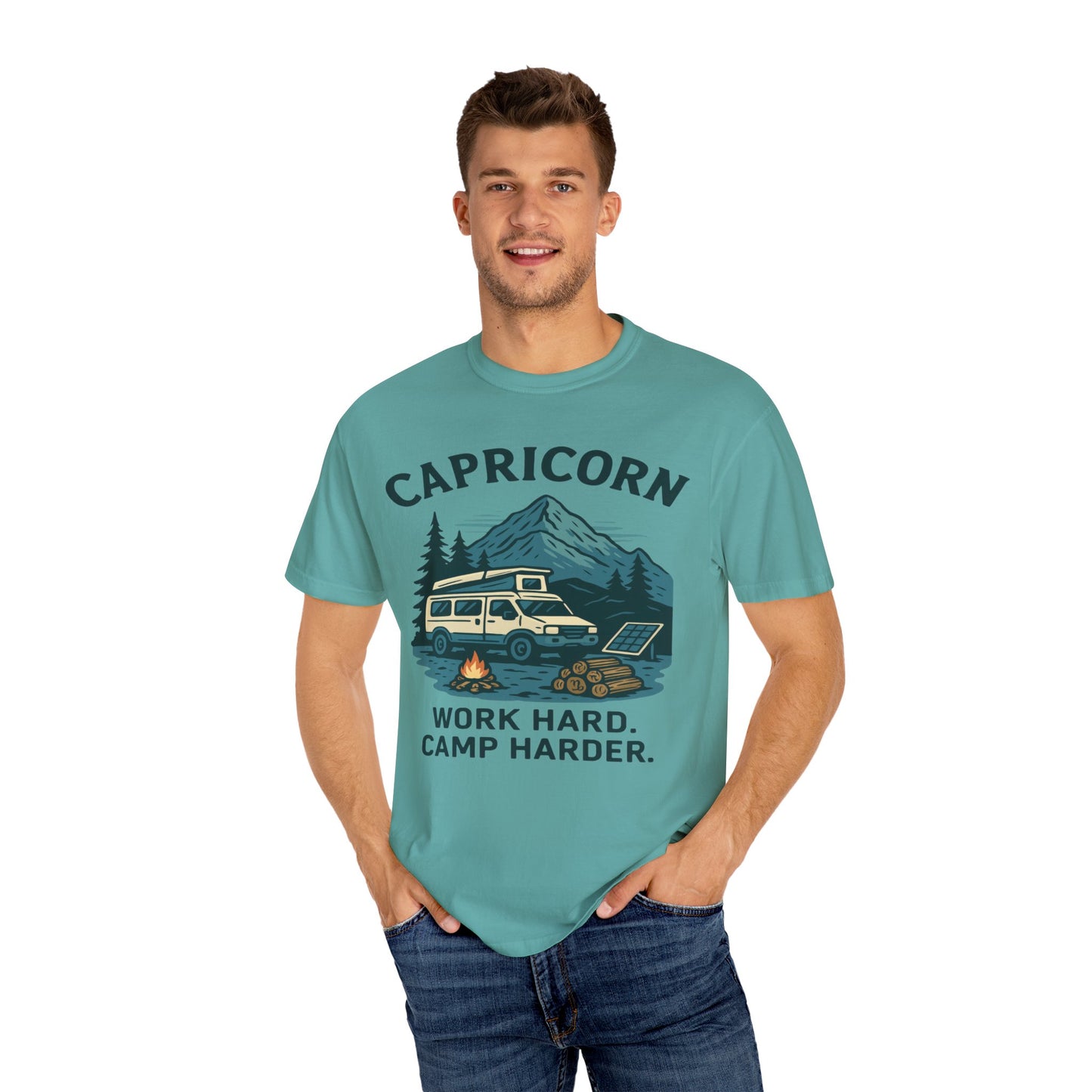 Capricorn Camping Adventure Comfort Colors T-shirt