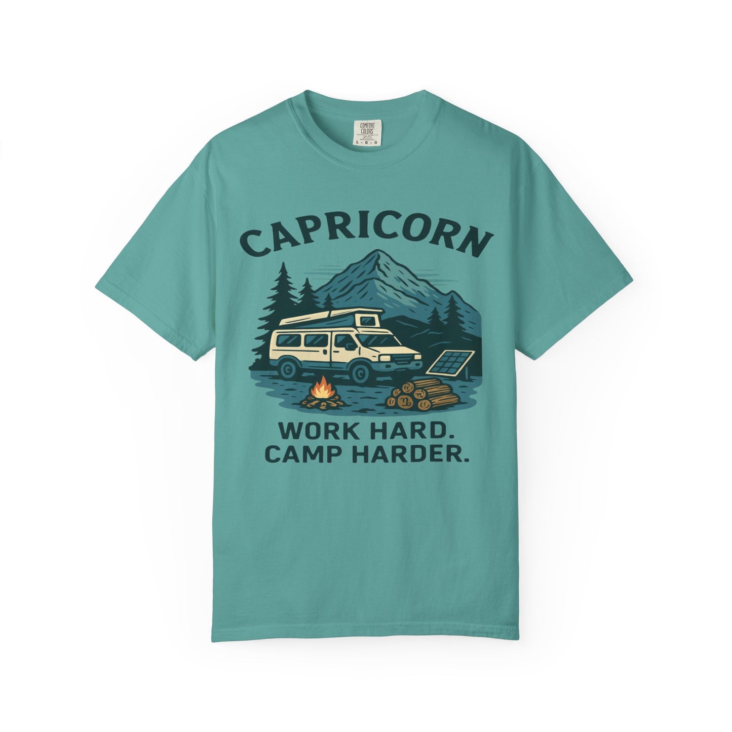Capricorn Camping Adventure Comfort Colors T-shirt