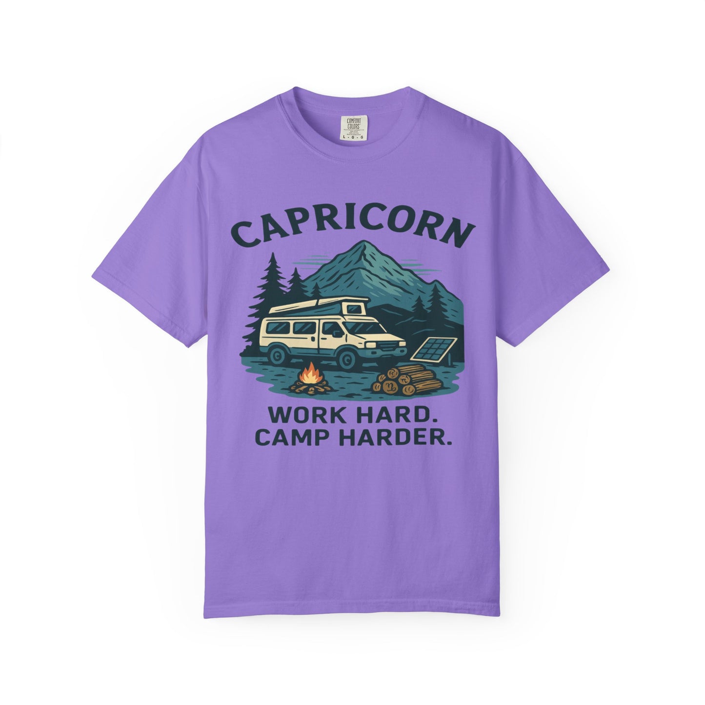 Capricorn Camping Adventure Comfort Colors T-shirt