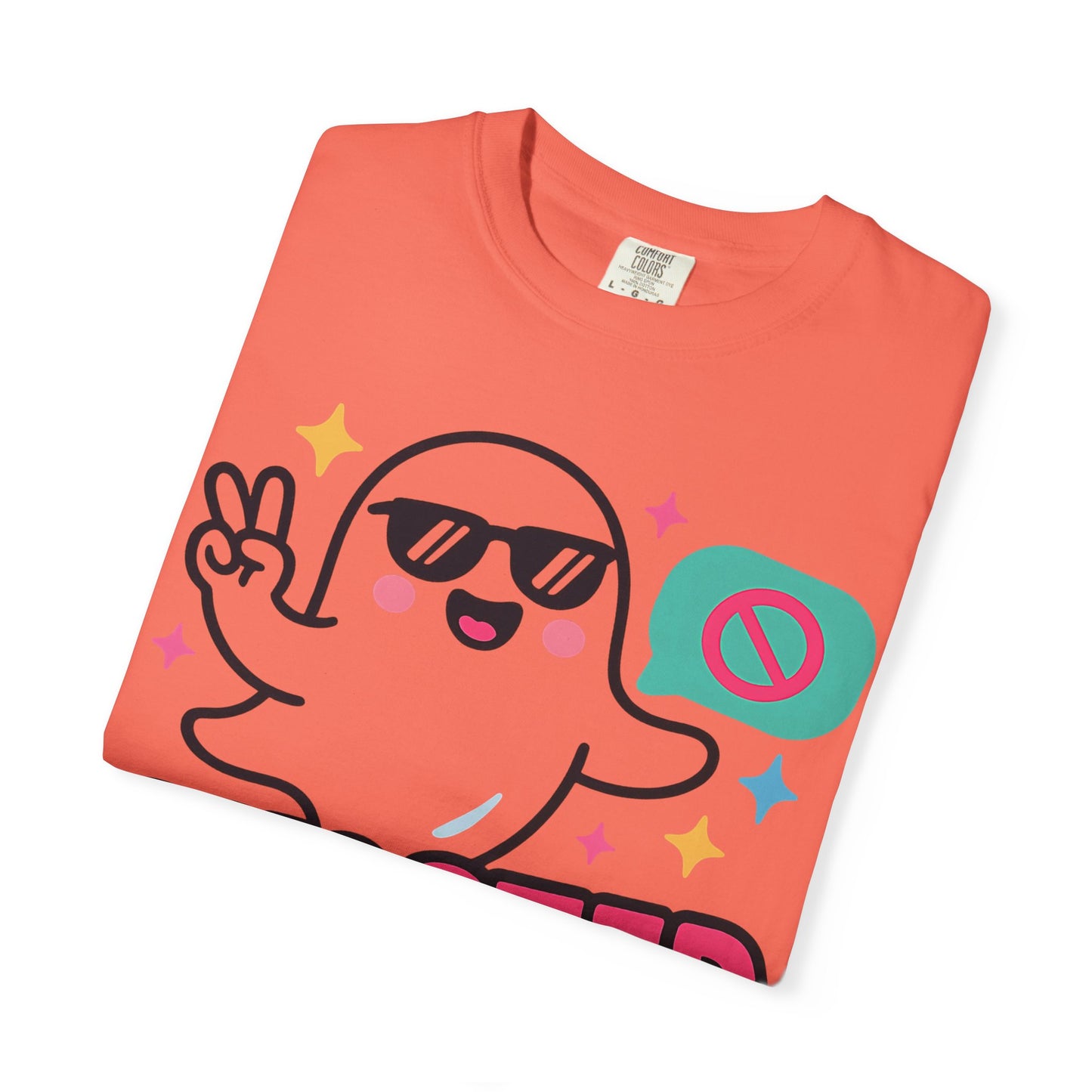 Ghosted Him IRL: Trendy Cartoon Ghost Illustration Comfort Colors Single Ladies