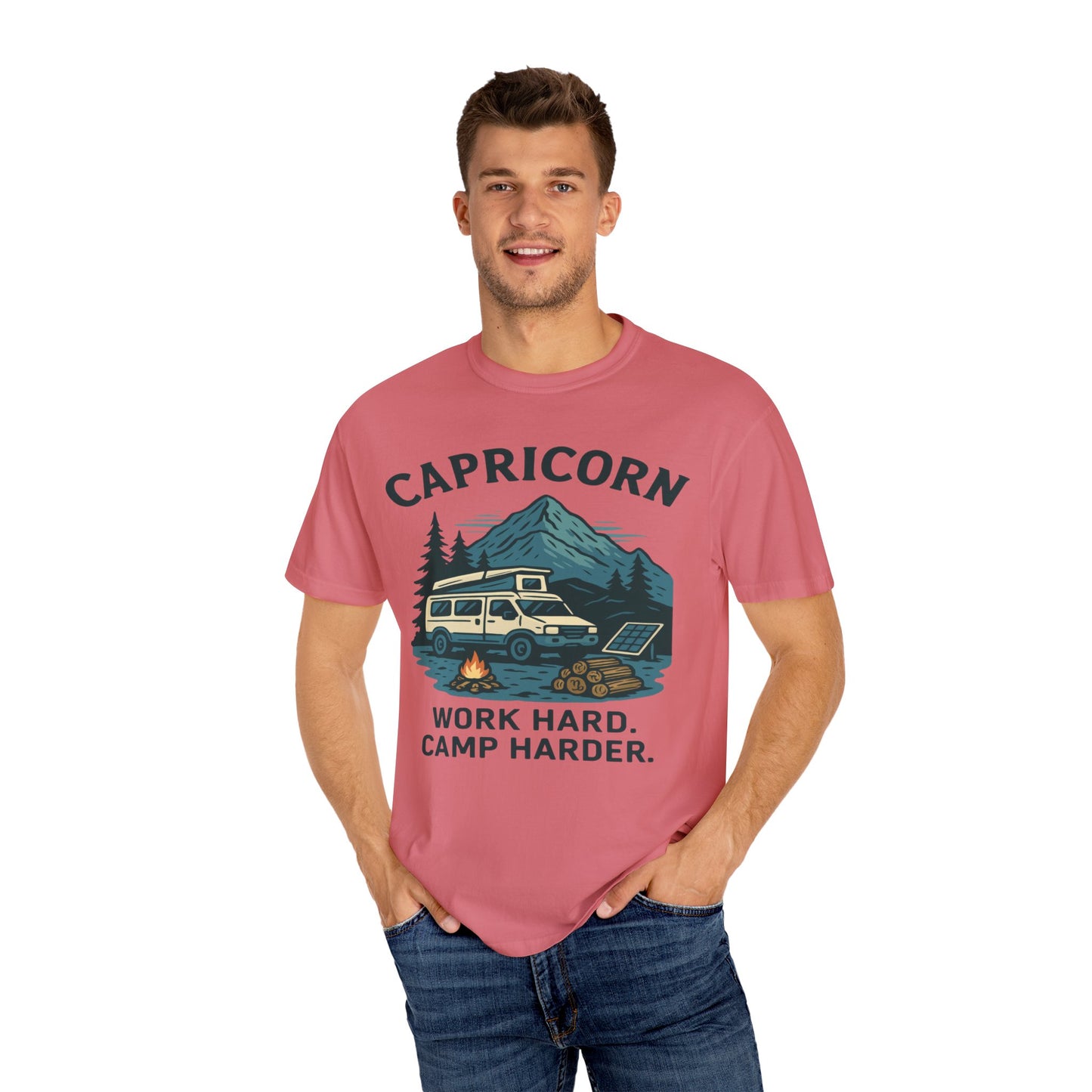 Capricorn Camping Adventure Comfort Colors T-shirt