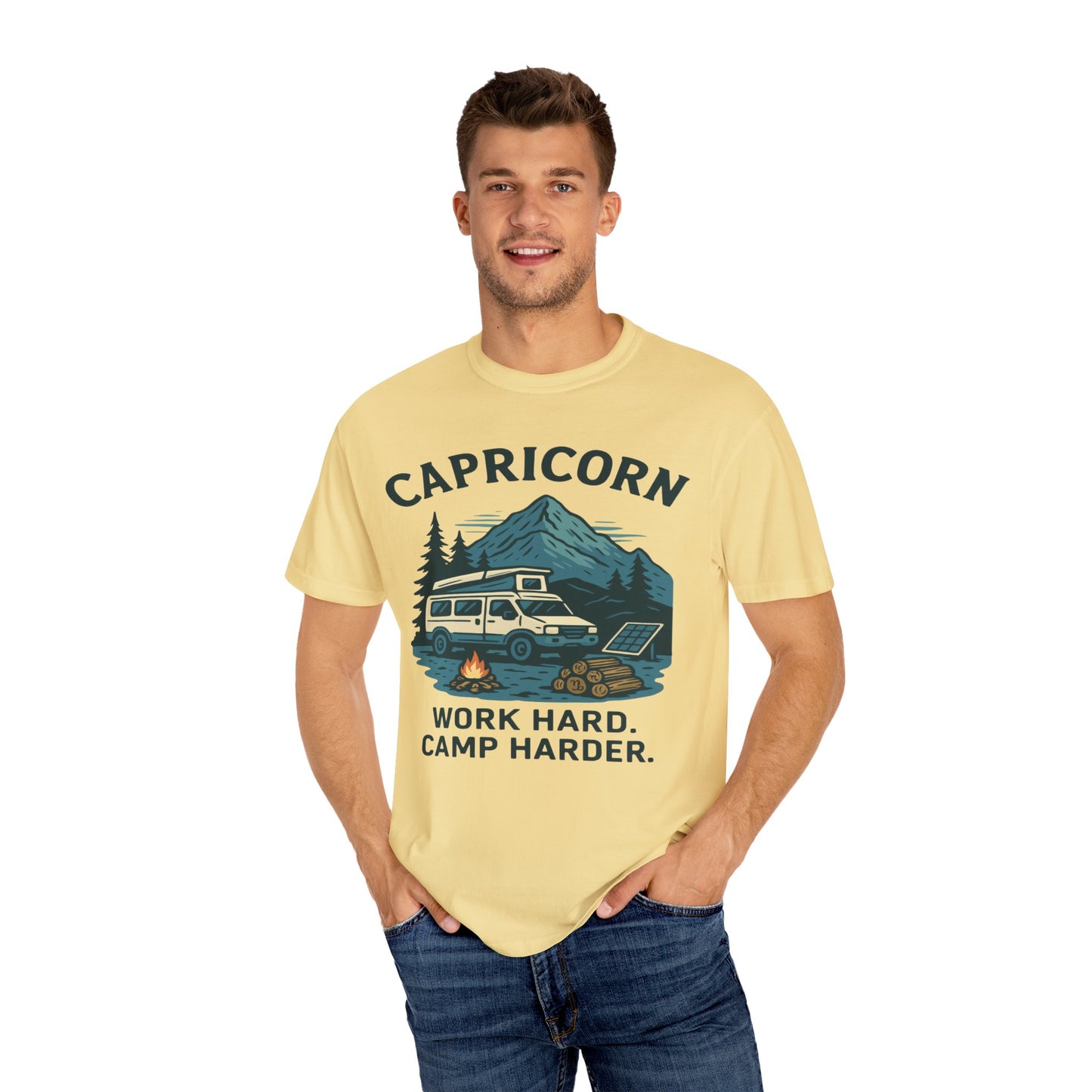 Capricorn Camping Adventure Comfort Colors T-shirt