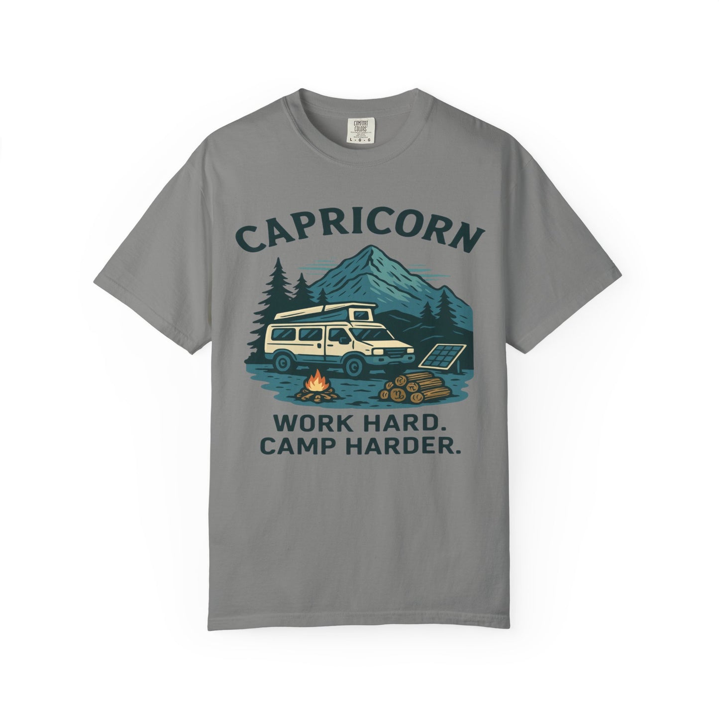 Capricorn Camping Adventure Comfort Colors T-shirt