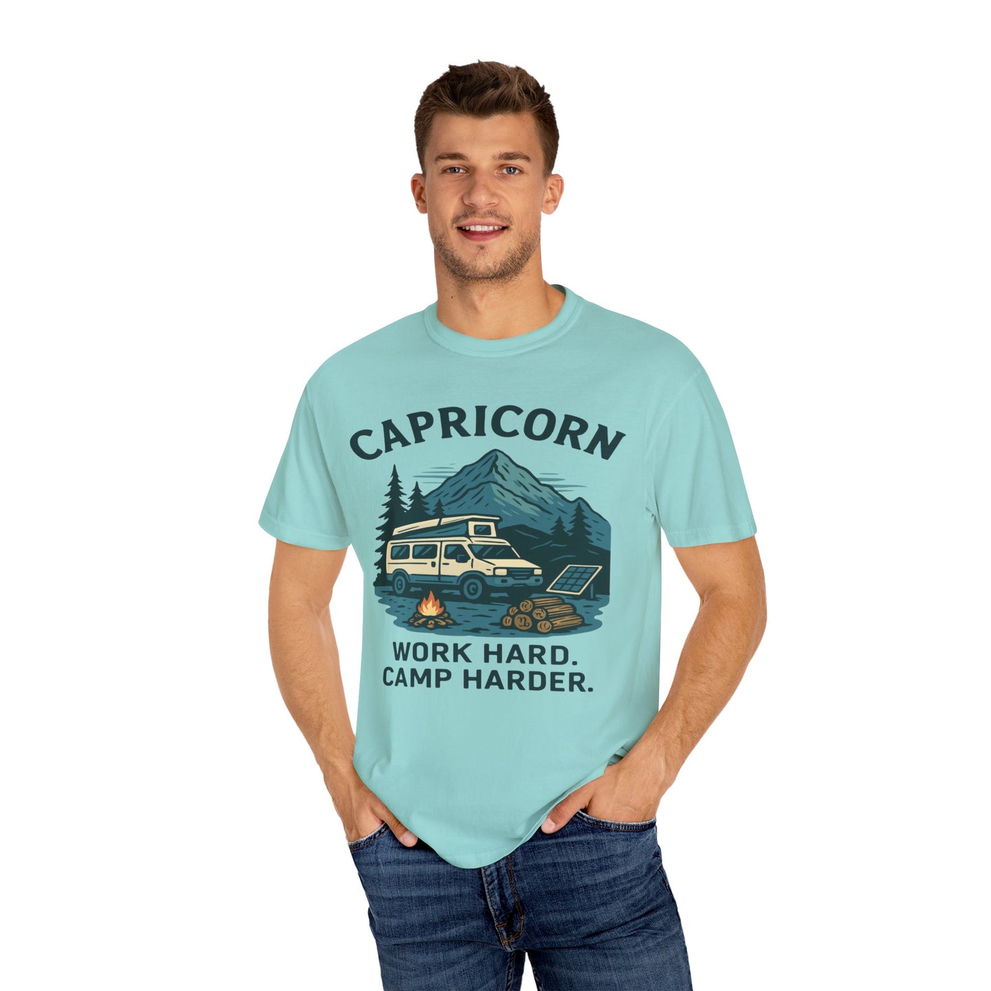 Capricorn Camping Adventure Comfort Colors T-shirt