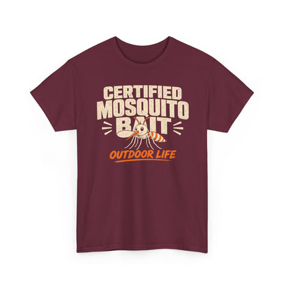 Certified Mosquito Bait Funny Camping Tee