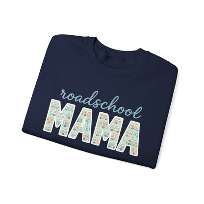Roadschool Mama: Whimsical RV Education Design Funny Camping Sweatshirt