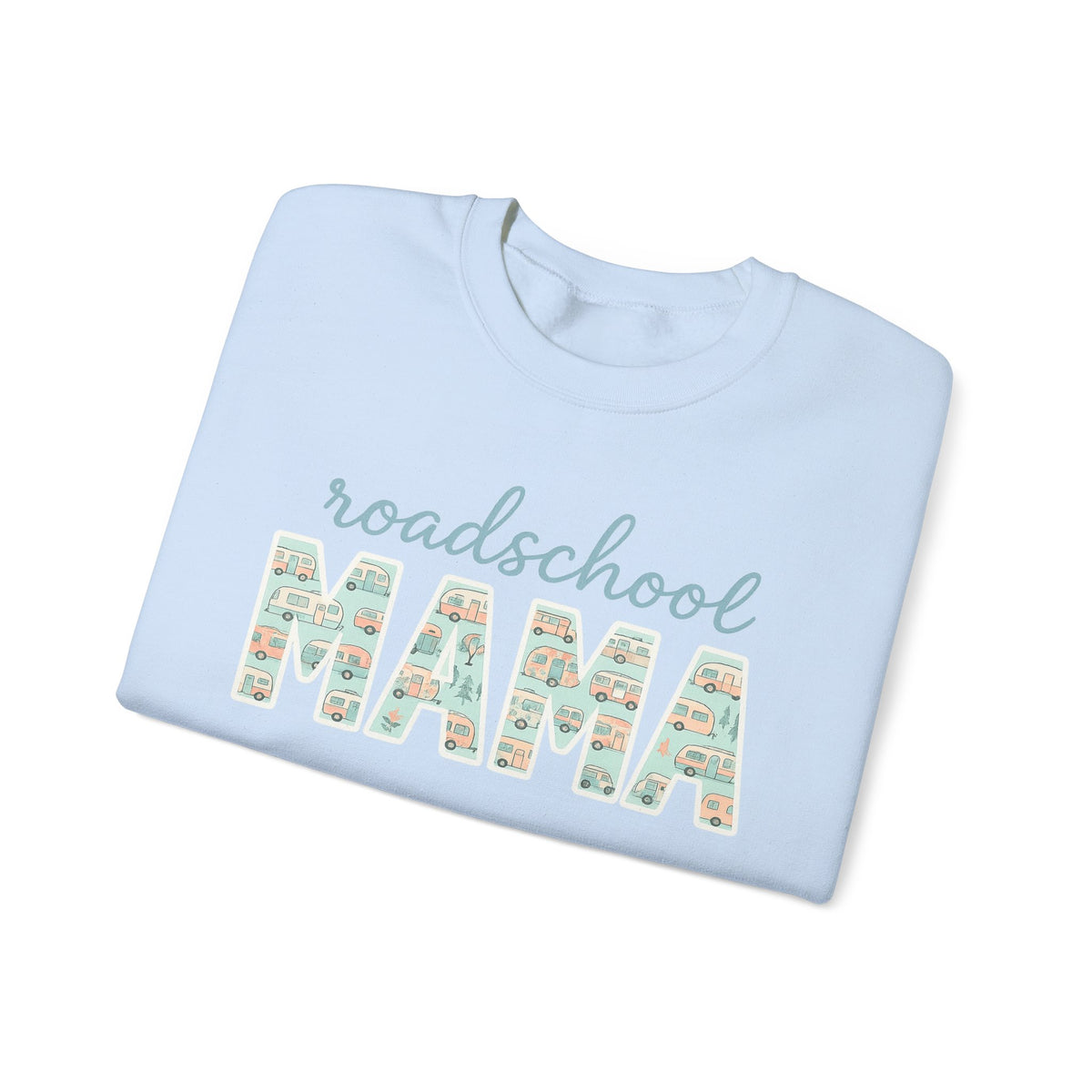 Roadschool Mama: Whimsical RV Education Design Funny Camping Sweatshirt