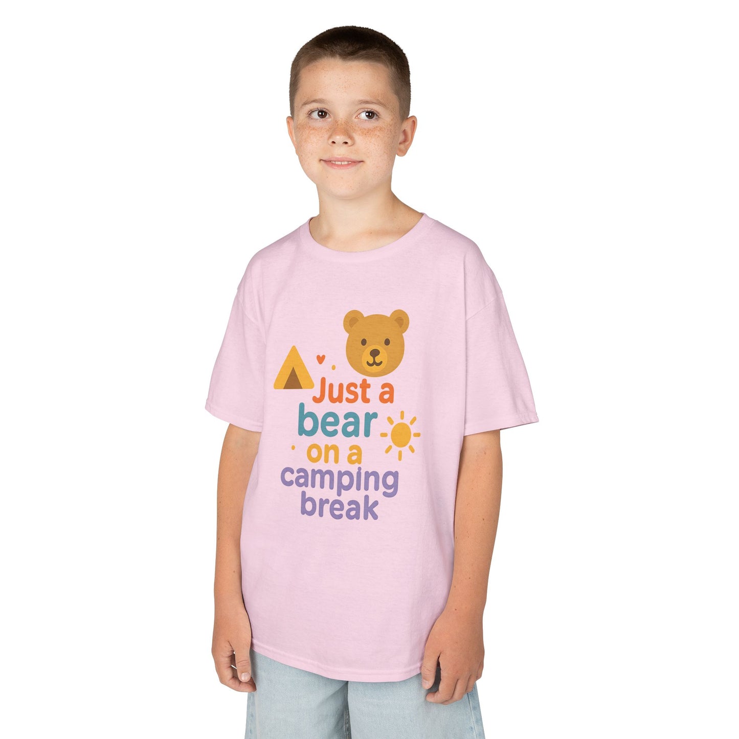 Bear Camping Adventure Youth Gildan Tee