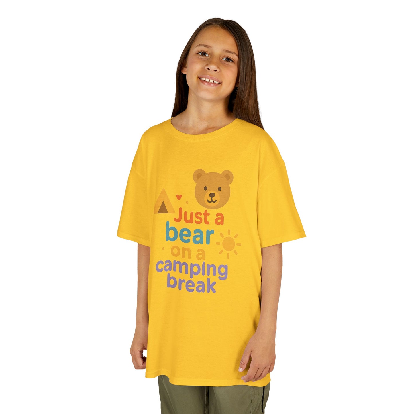 Bear Camping Adventure Youth Gildan Tee
