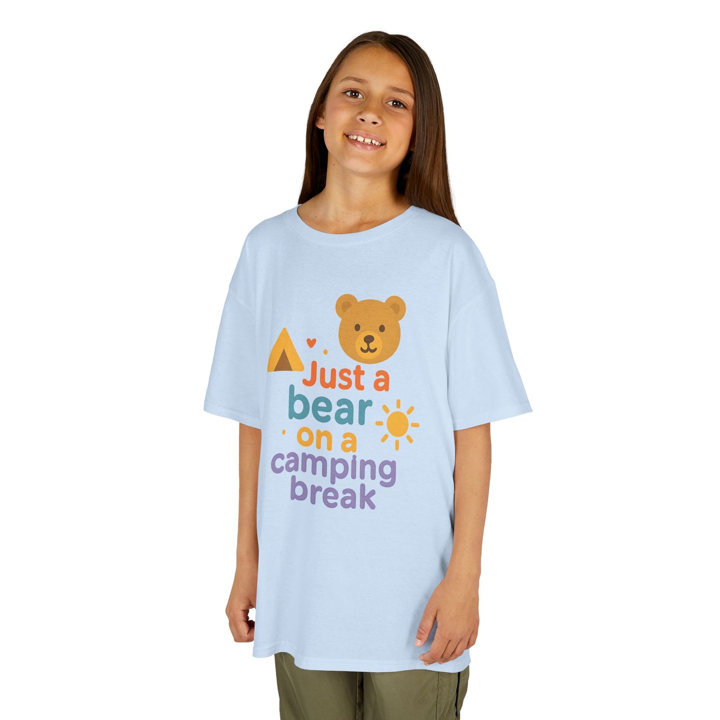 Bear Camping Adventure Youth Gildan Tee