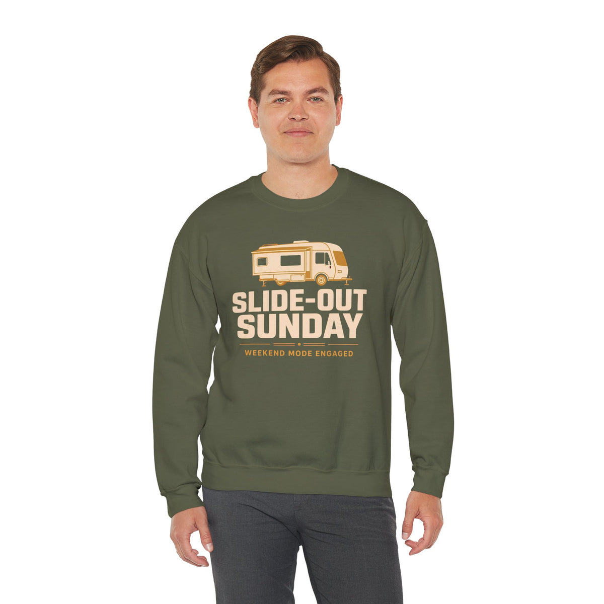 Slide-Out Sunday Funny Camping Sweatshirt