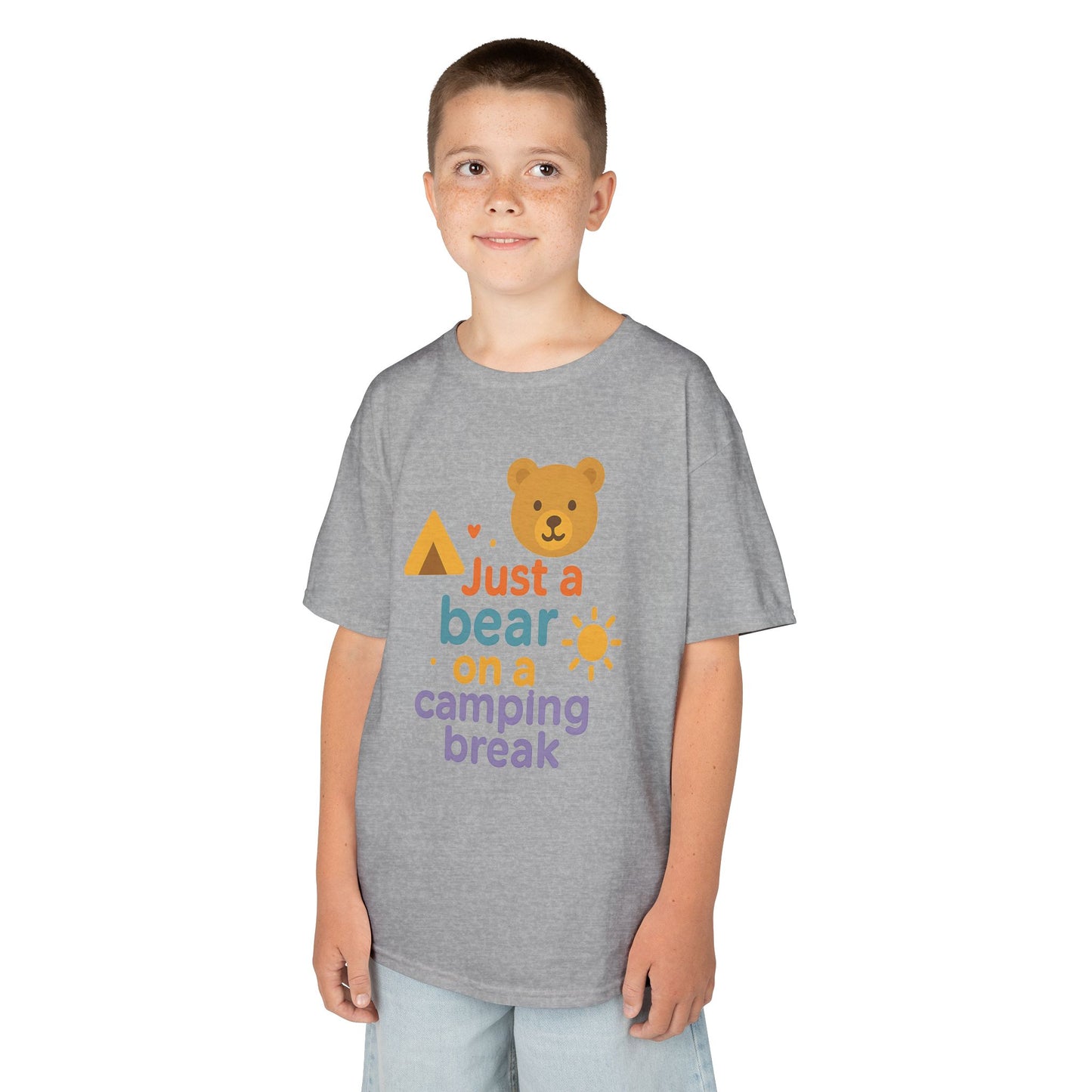 Bear Camping Adventure Youth Gildan Tee