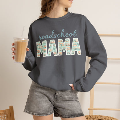 Roadschool Mama: Whimsical RV Education Design Funny Camping Sweatshirt