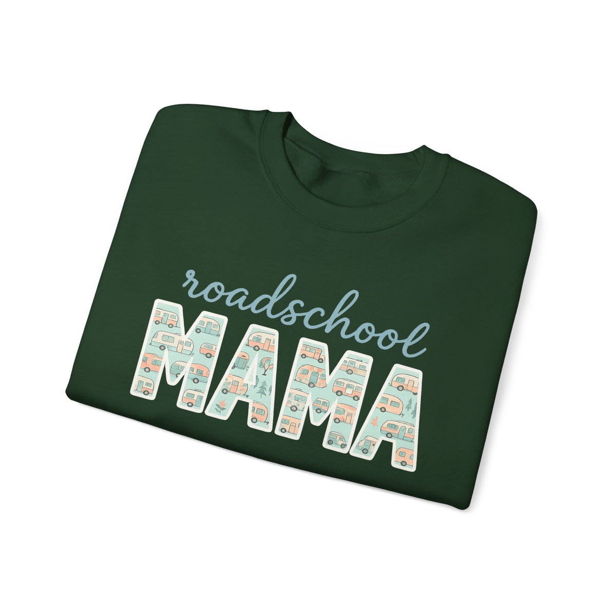 Roadschool Mama: Whimsical RV Education Design Funny Camping Sweatshirt
