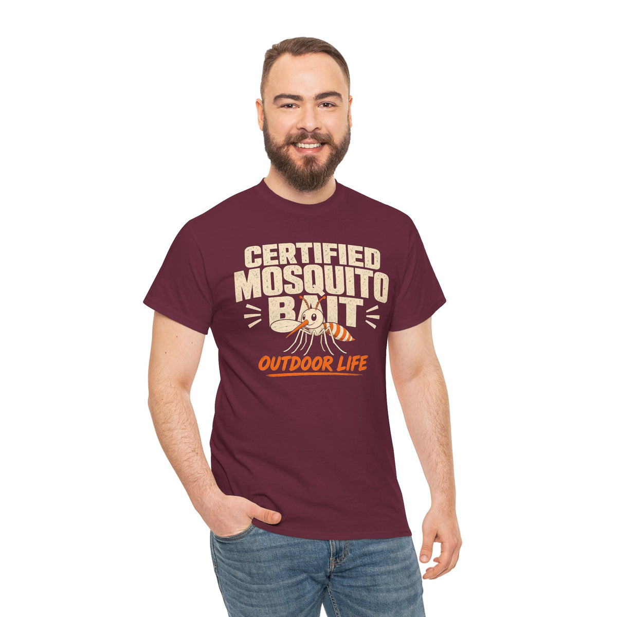 Certified Mosquito Bait Funny Camping Tee