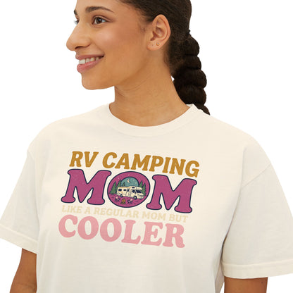 RV Camping Mom Cooler Women's Comfort Colors Boxy Tee