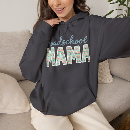 Roadschool Mama: Whimsical RV Education Design Funny Camping Hoodie