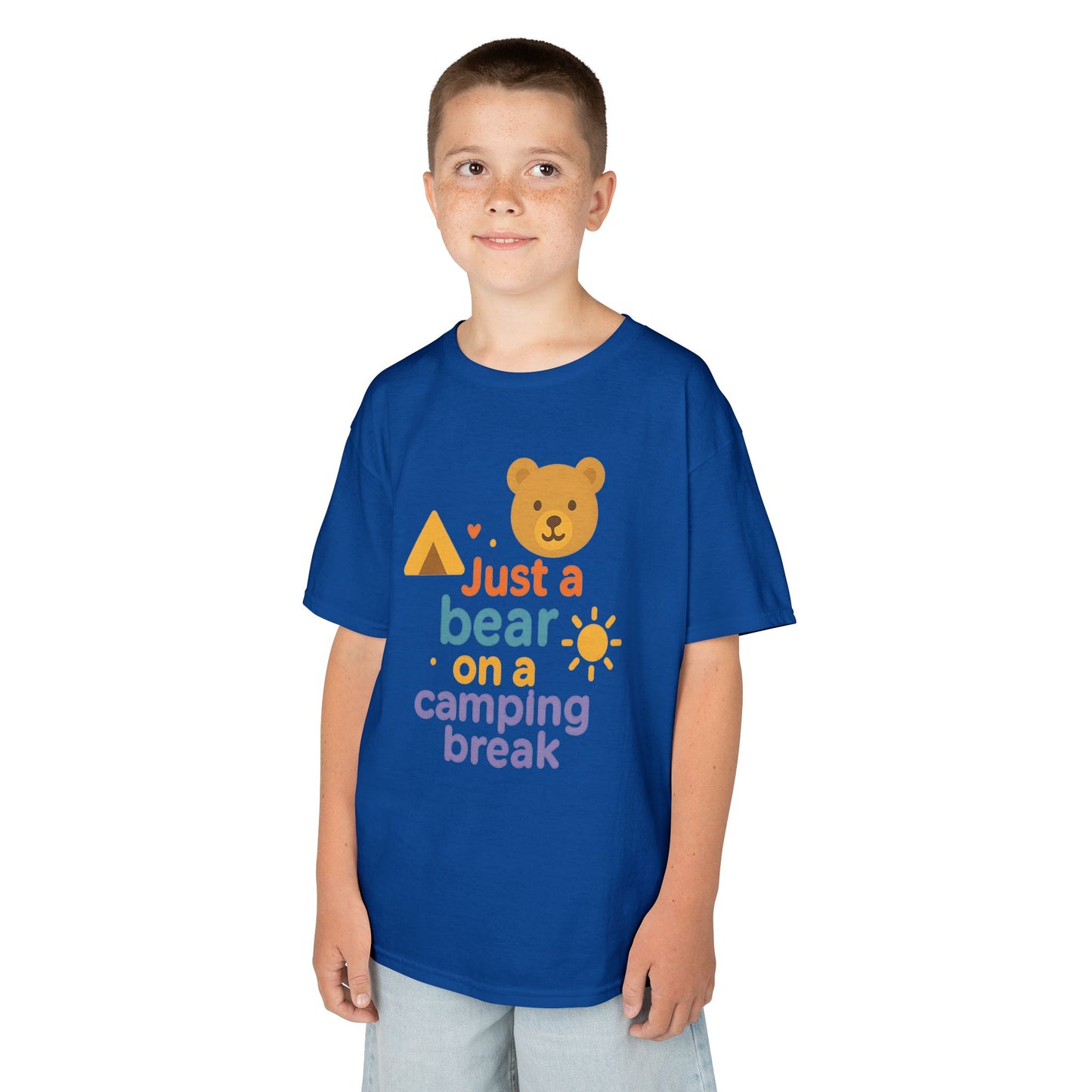 Bear Camping Adventure Youth Gildan Tee