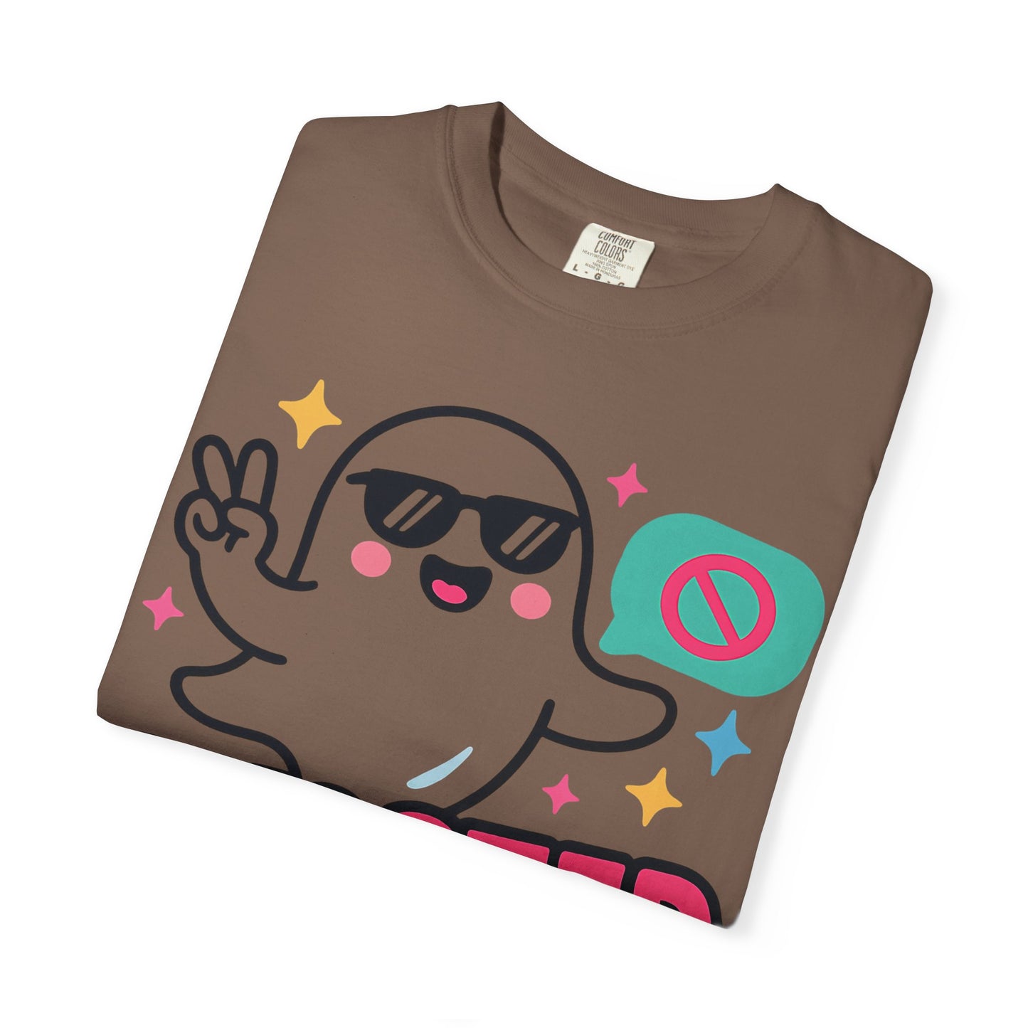Ghosted Him IRL: Trendy Cartoon Ghost Illustration Comfort Colors Single Ladies