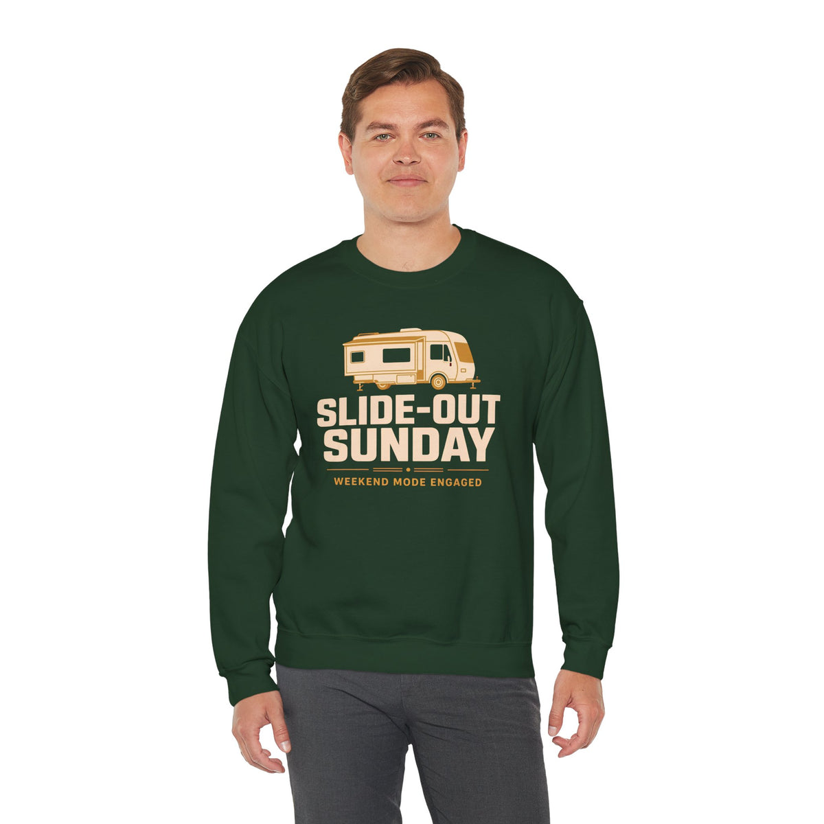 Slide-Out Sunday Funny Camping Sweatshirt