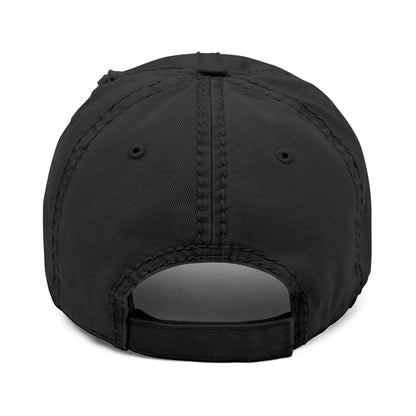 Smiley Sun Embroidered Distressed Dad Hat