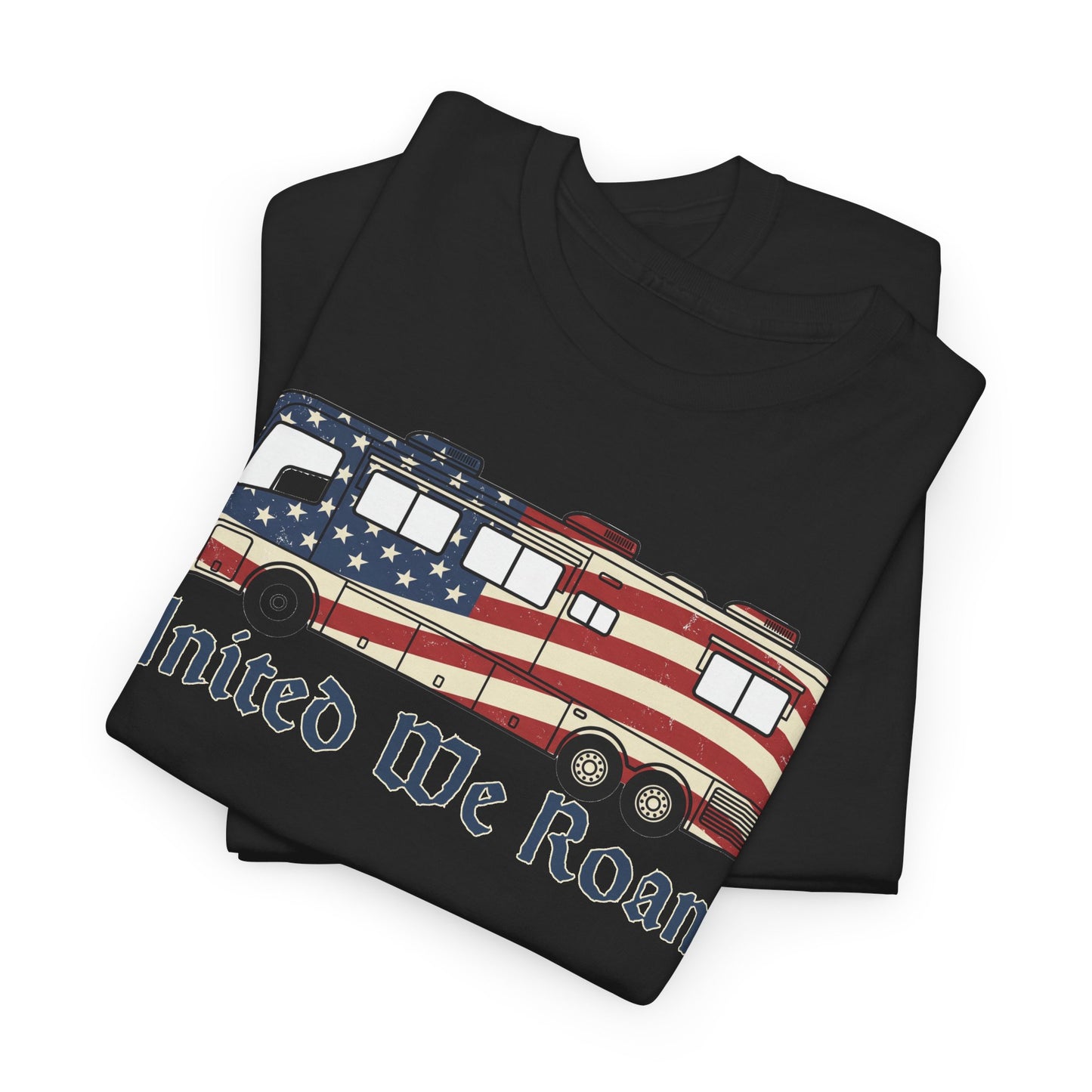 United We Roam Class A RV | Patriotic Camper Tee