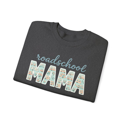 Roadschool Mama: Whimsical RV Education Design Funny Camping Sweatshirt