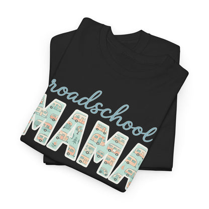 Roadschool Mama: Whimsical RV Education Design Funny Camping Tee
