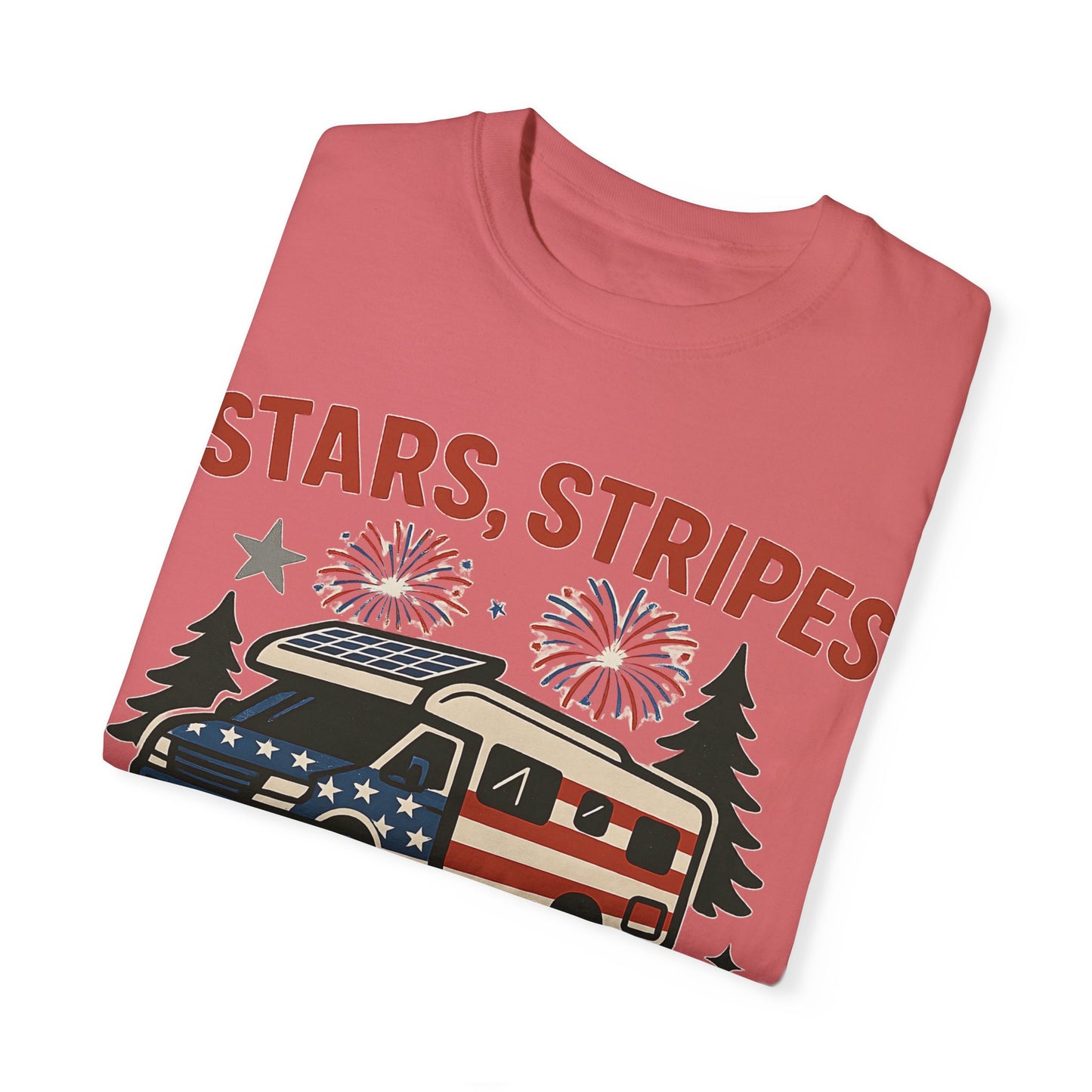 Stars, Stripes & Sewer Hoses: Patriotic RV Camping Illustration Comfort Colors