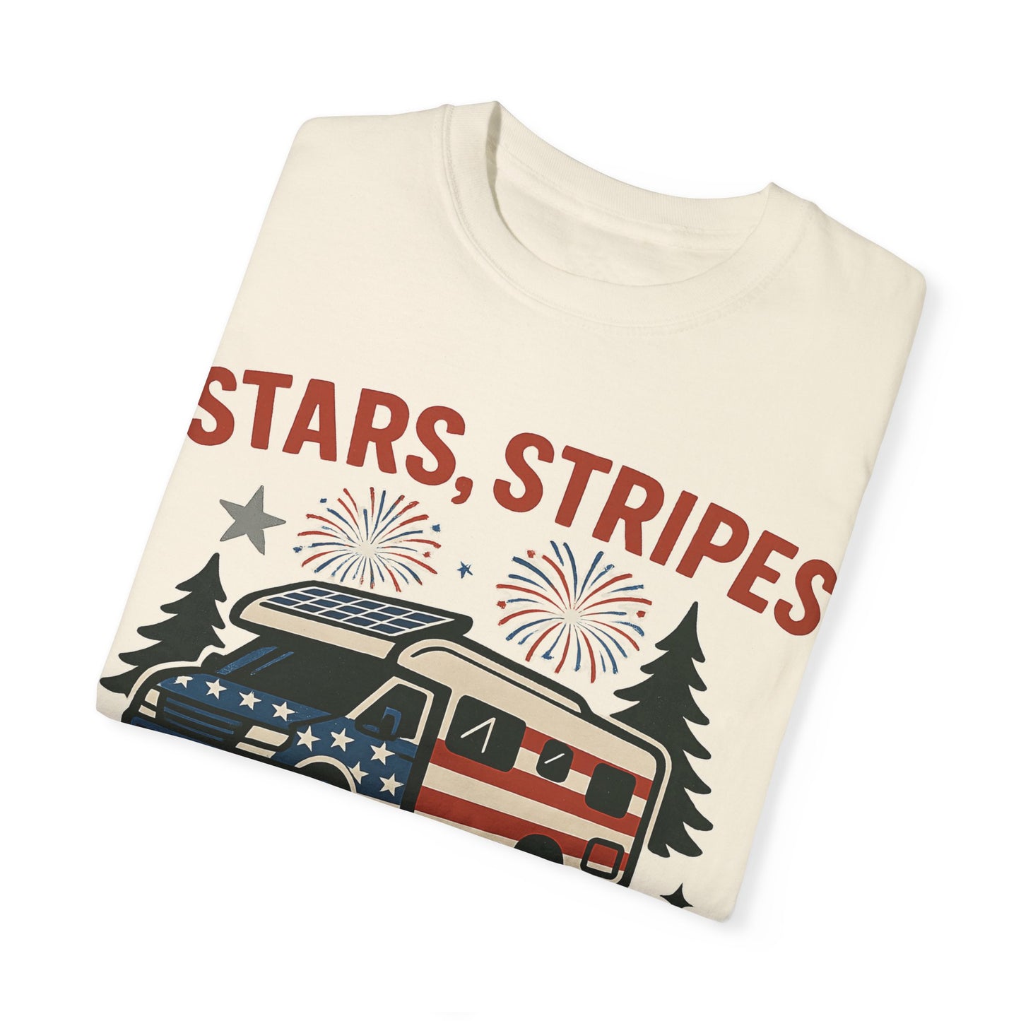 Stars, Stripes & Sewer Hoses: Patriotic RV Camping Illustration Comfort Colors