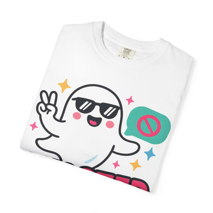 Ghosted Him IRL: Trendy Cartoon Ghost Illustration Comfort Colors Single Ladies