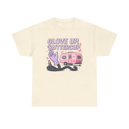 Glove Up, Buttercup: Empowering Female Campers Gildan Tee