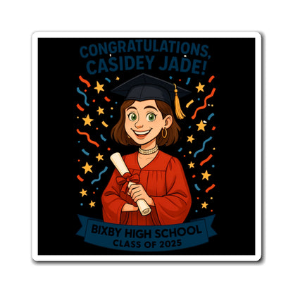 Casidey Jade Graduation Magnet - Class of 2025 - Congratulations