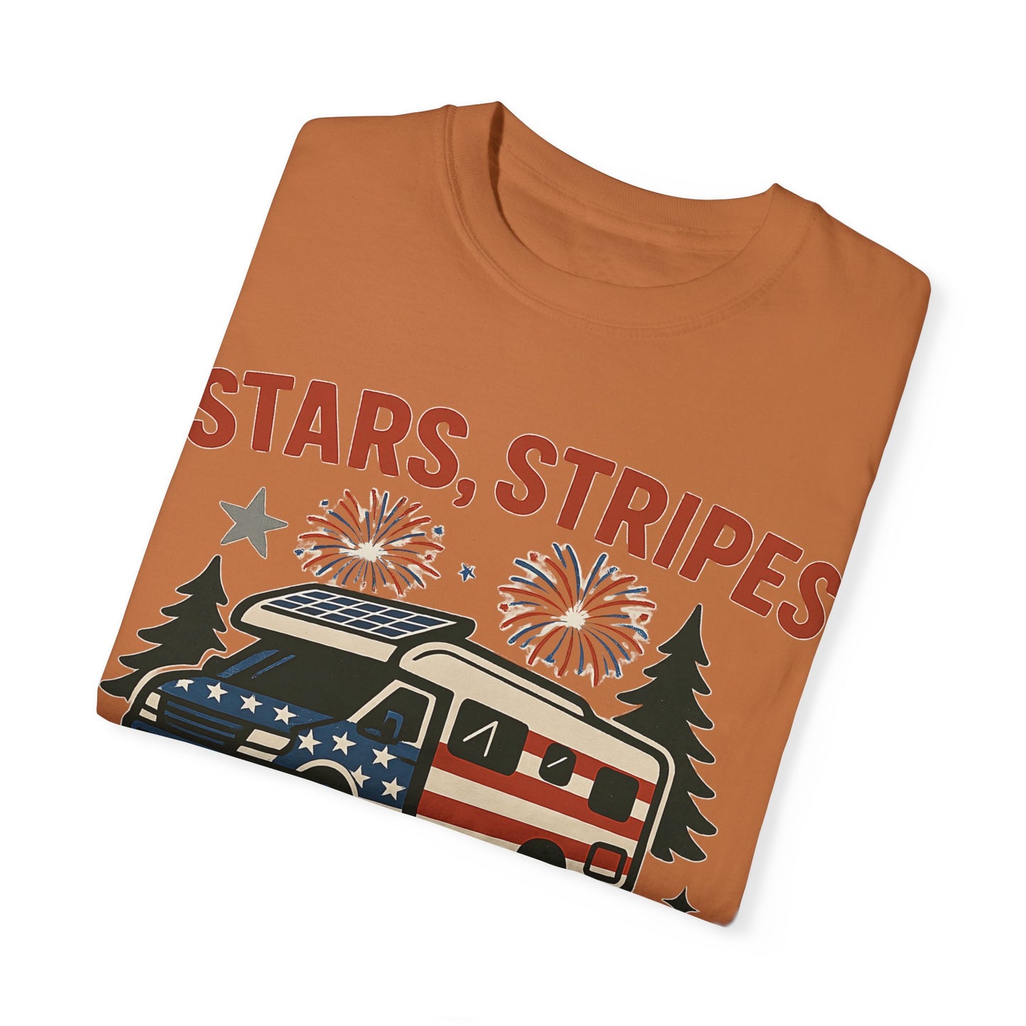 Stars, Stripes & Sewer Hoses: Patriotic RV Camping Illustration Comfort Colors