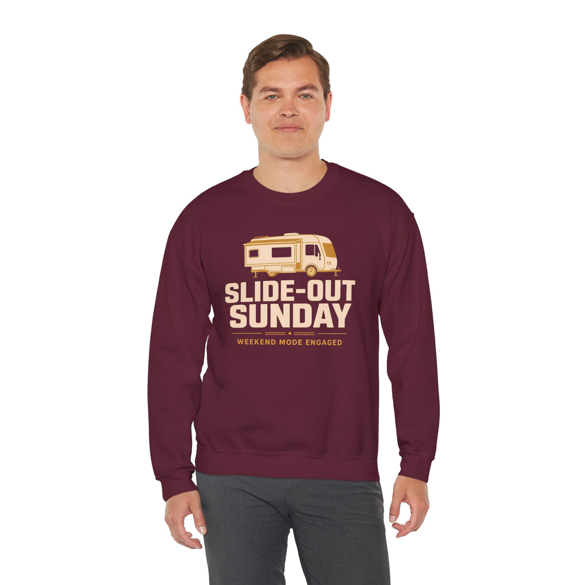 Slide-Out Sunday Funny Camping Sweatshirt