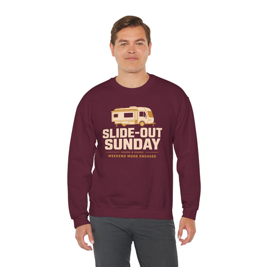 Slide-Out Sunday Funny Camping Sweatshirt