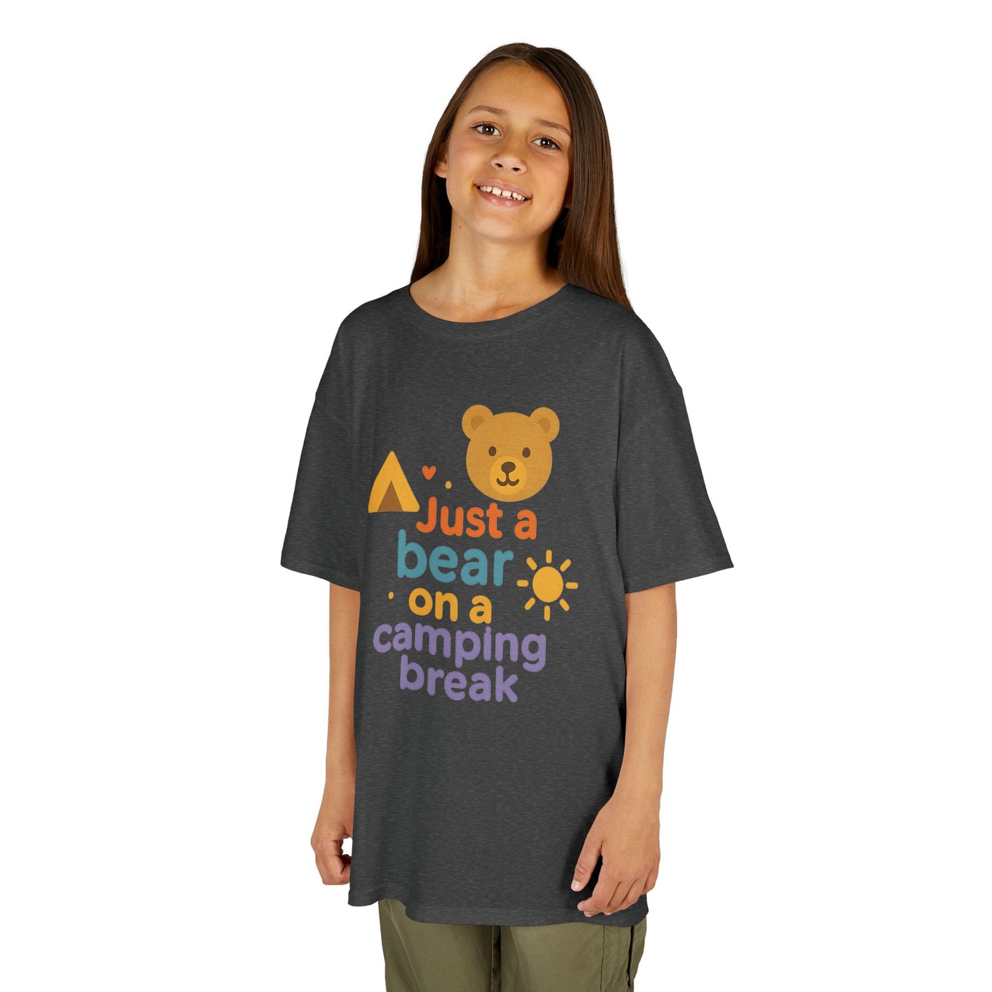 Bear Camping Adventure Youth Gildan Tee