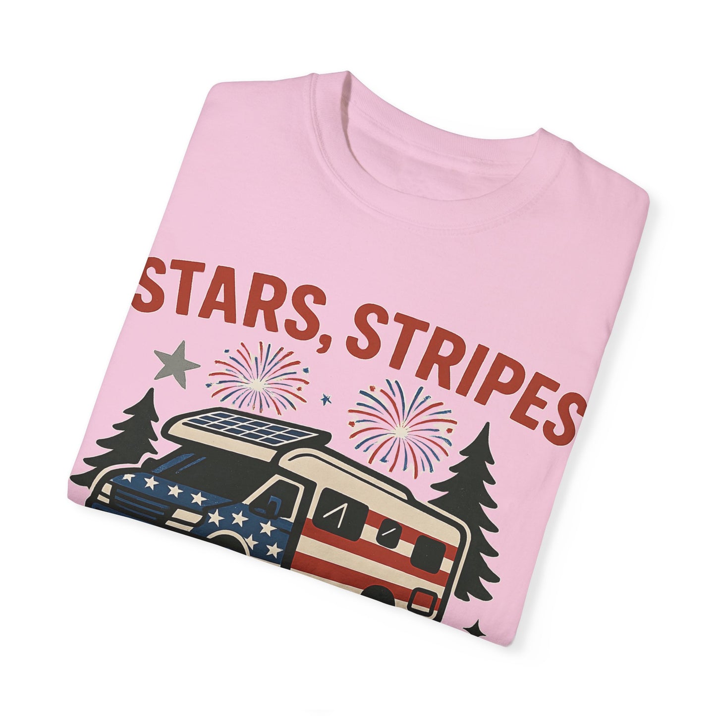 Stars, Stripes & Sewer Hoses: Patriotic RV Camping Illustration Comfort Colors