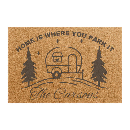 Home Is Where You Park It Doormat | Camper Trailer Welcome Mat