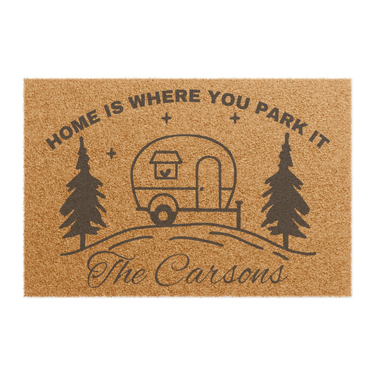 Home Is Where You Park It Doormat | Camper Trailer Welcome Mat